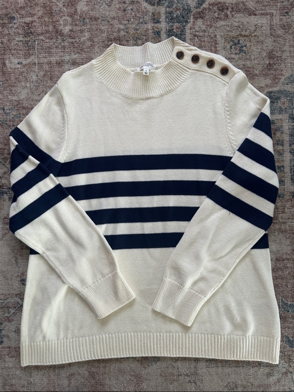 NWOT Candace Cameron Bure Stripe Sweater